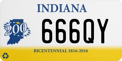 IN license plate 666QY