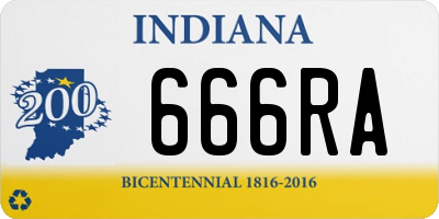 IN license plate 666RA