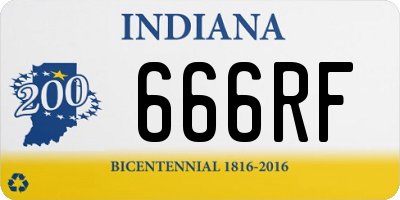 IN license plate 666RF
