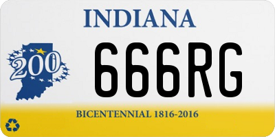 IN license plate 666RG