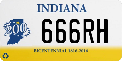 IN license plate 666RH