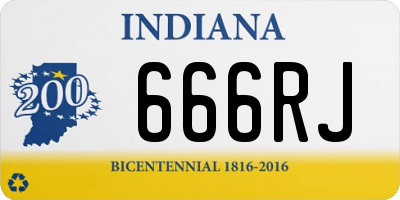 IN license plate 666RJ