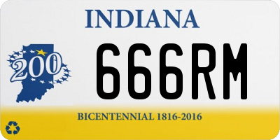 IN license plate 666RM