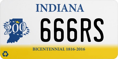 IN license plate 666RS