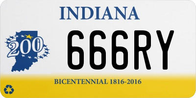 IN license plate 666RY