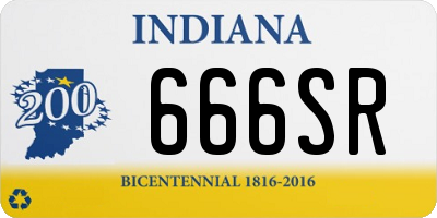 IN license plate 666SR