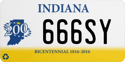 IN license plate 666SY