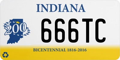 IN license plate 666TC