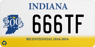 IN license plate 666TF