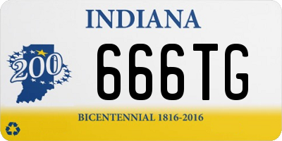IN license plate 666TG