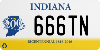 IN license plate 666TN