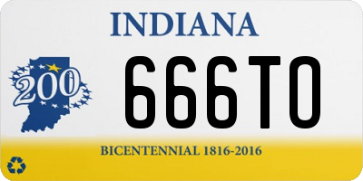 IN license plate 666TO