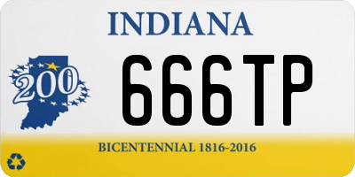 IN license plate 666TP