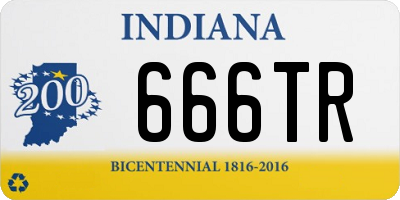 IN license plate 666TR