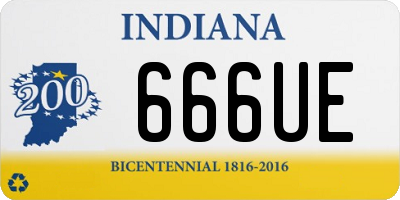 IN license plate 666UE