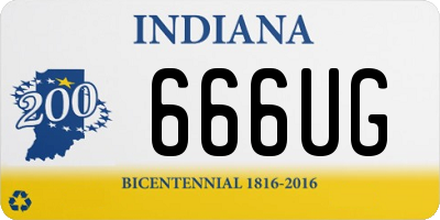 IN license plate 666UG