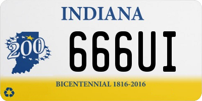 IN license plate 666UI