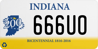IN license plate 666UO