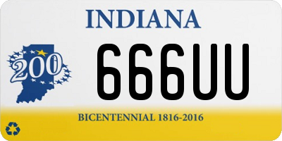 IN license plate 666UU
