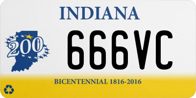 IN license plate 666VC