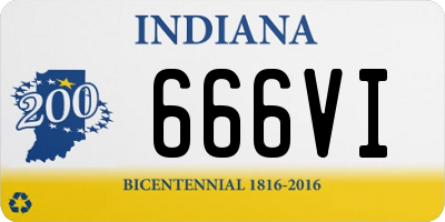 IN license plate 666VI