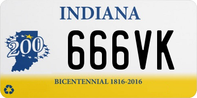 IN license plate 666VK