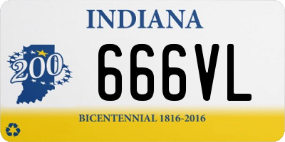 IN license plate 666VL