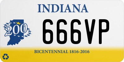 IN license plate 666VP