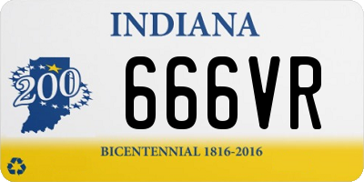 IN license plate 666VR