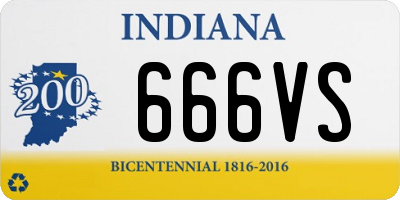 IN license plate 666VS