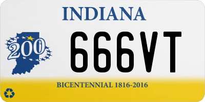 IN license plate 666VT