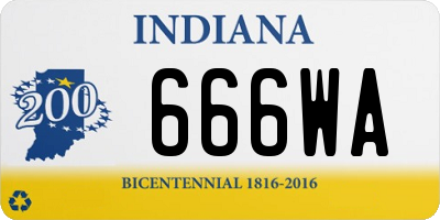 IN license plate 666WA