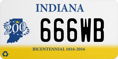 IN license plate 666WB