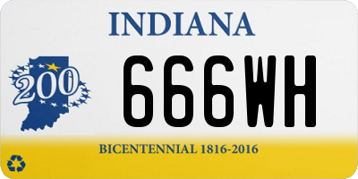 IN license plate 666WH
