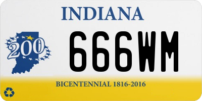 IN license plate 666WM