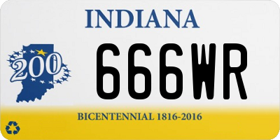 IN license plate 666WR