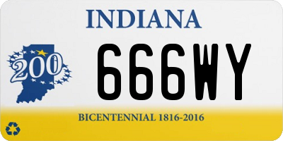 IN license plate 666WY