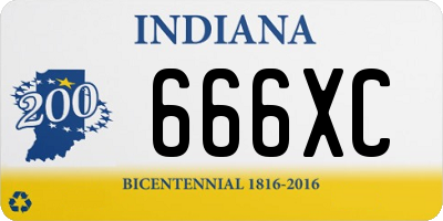 IN license plate 666XC