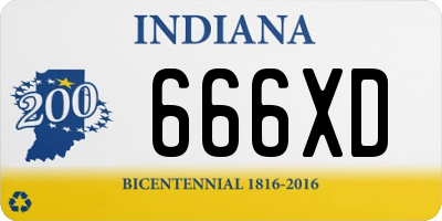 IN license plate 666XD