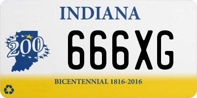 IN license plate 666XG