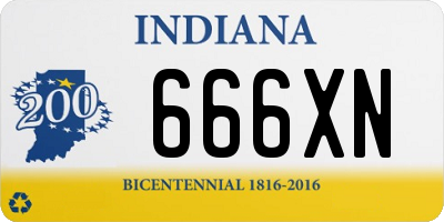 IN license plate 666XN