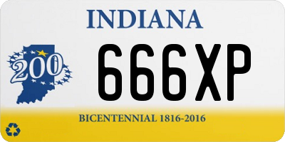 IN license plate 666XP