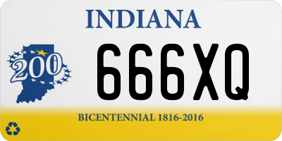 IN license plate 666XQ