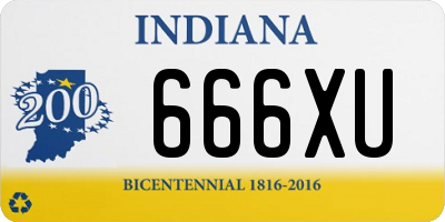 IN license plate 666XU