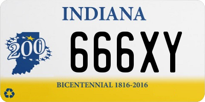 IN license plate 666XY