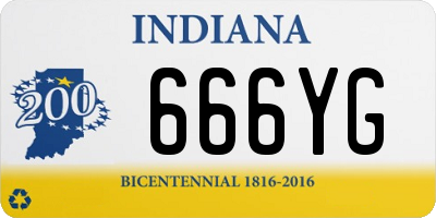 IN license plate 666YG