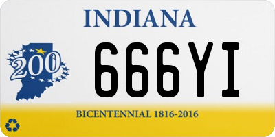 IN license plate 666YI