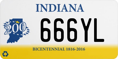 IN license plate 666YL