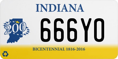 IN license plate 666YO