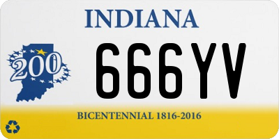 IN license plate 666YV